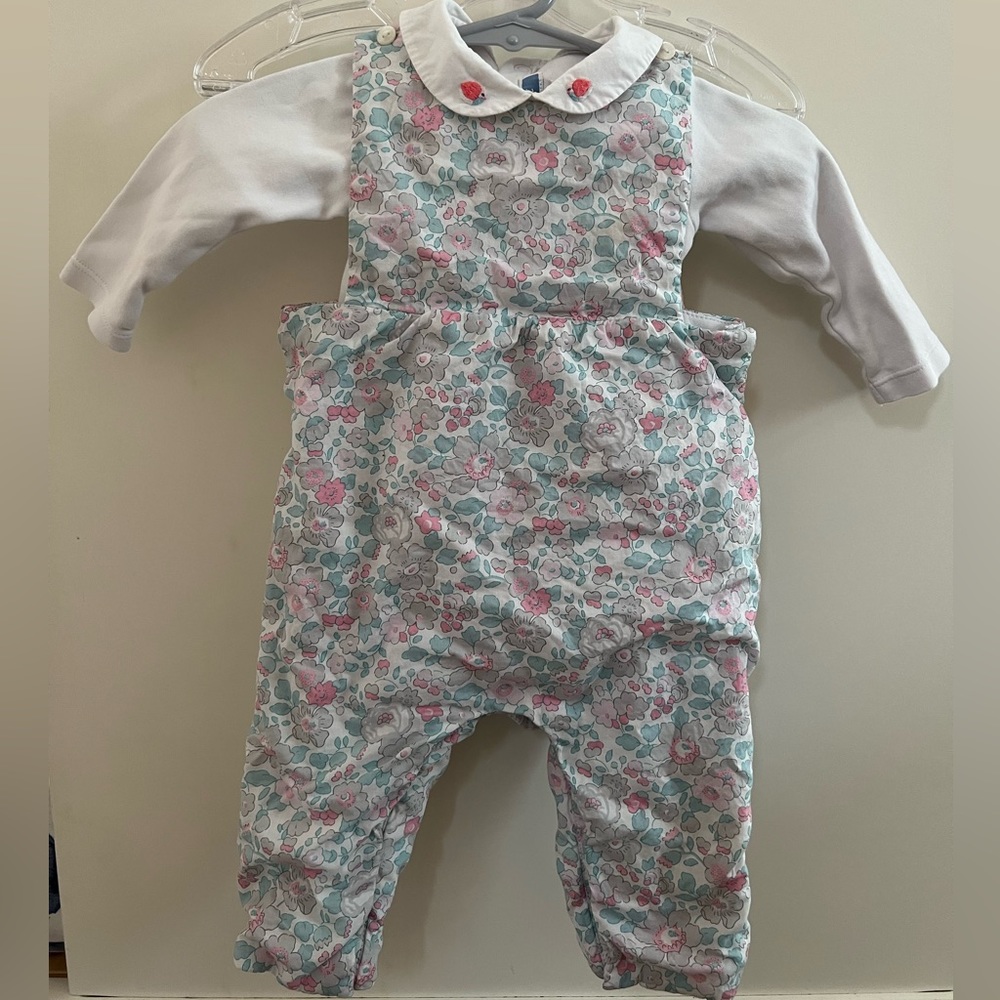 Jacadi - Onesie + overall matching set 6m